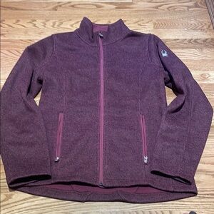 Spyder Maroon Zip-Up Jacket
